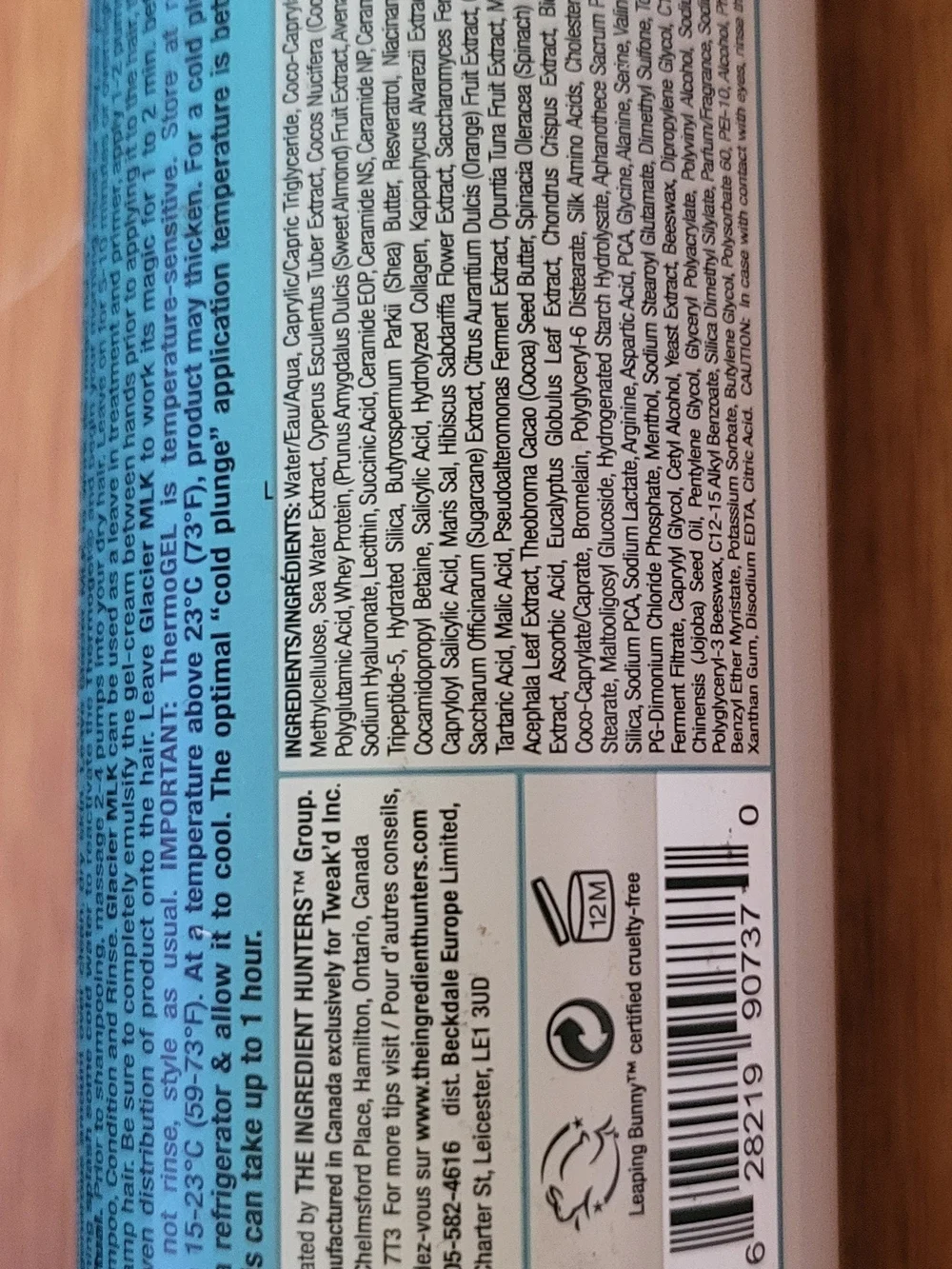 Tweak'd Glacier MLK Cold Plunge ThermoGel-in-Cream Moisturizer Self-Correcting